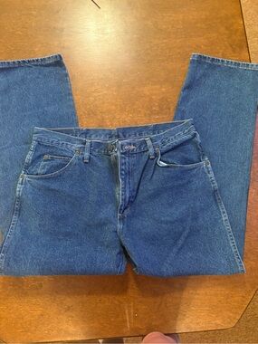 Wrangler Men's Straight Fit Dark Blue Jeans